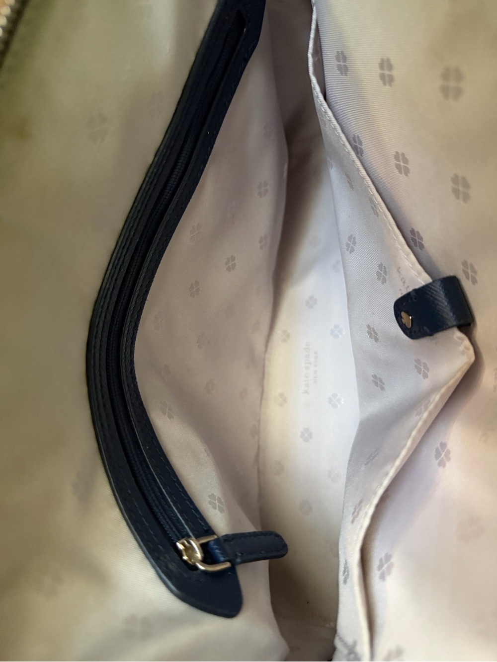 kate spade navy saffiano dome tote with gold hardware - Picture 5 of 12